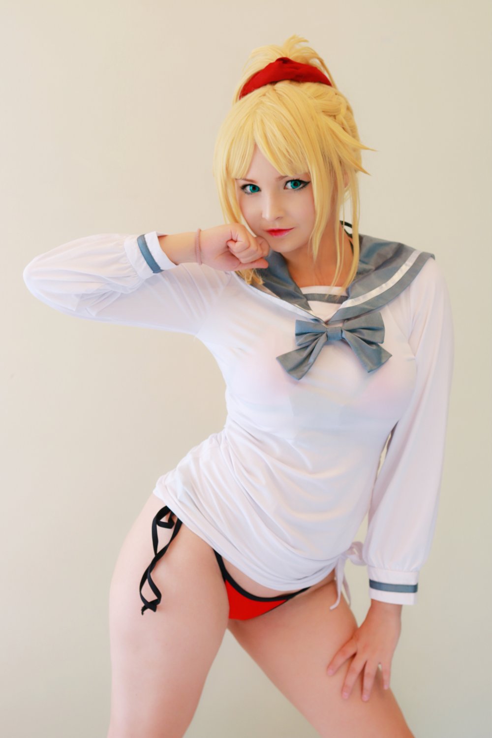 Mordred Fate cosplay with blowjob and facial #17lg7UYW