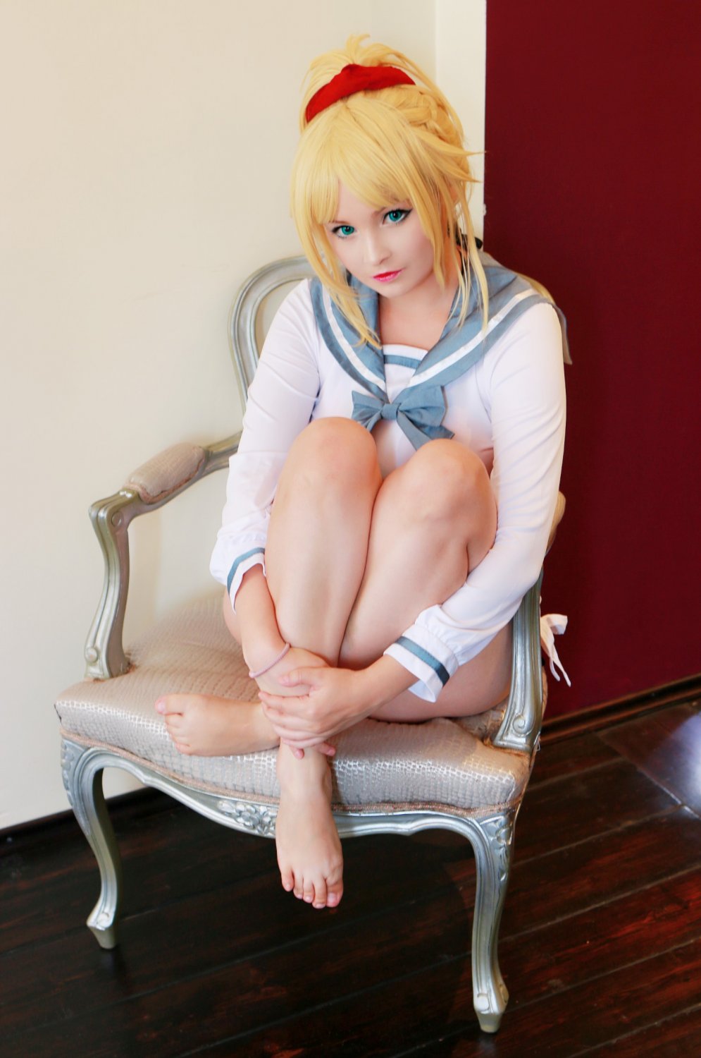 Mordred Fate cosplay with blowjob and facial #5VwDdmfF