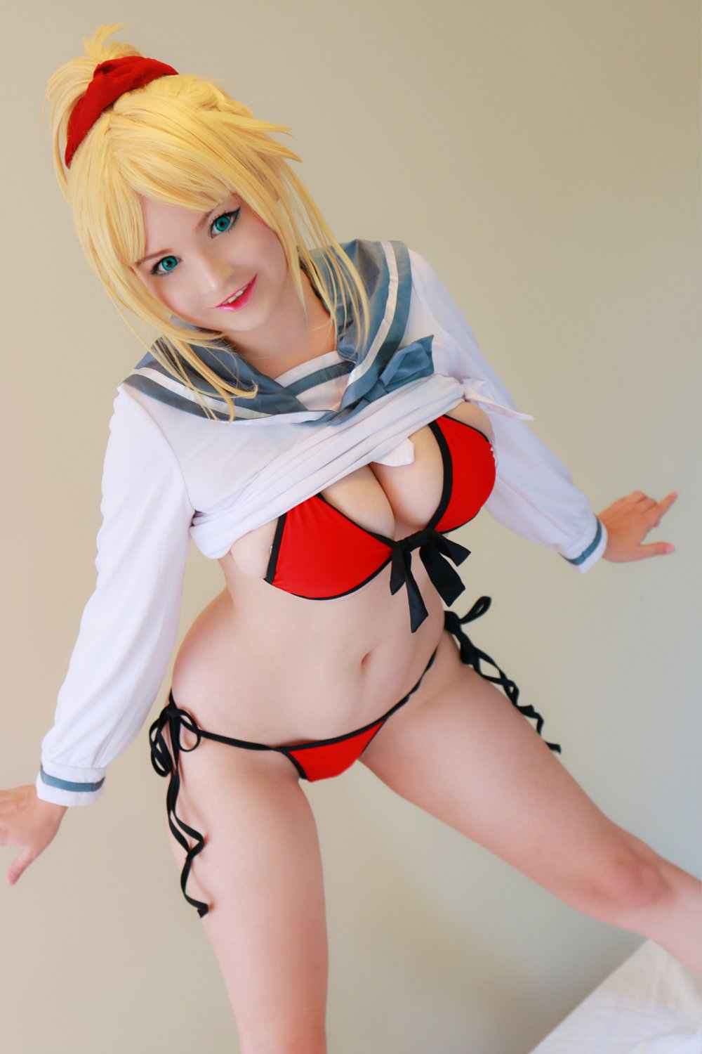 Mordred Fate cosplay with blowjob and facial #BAANZklx
