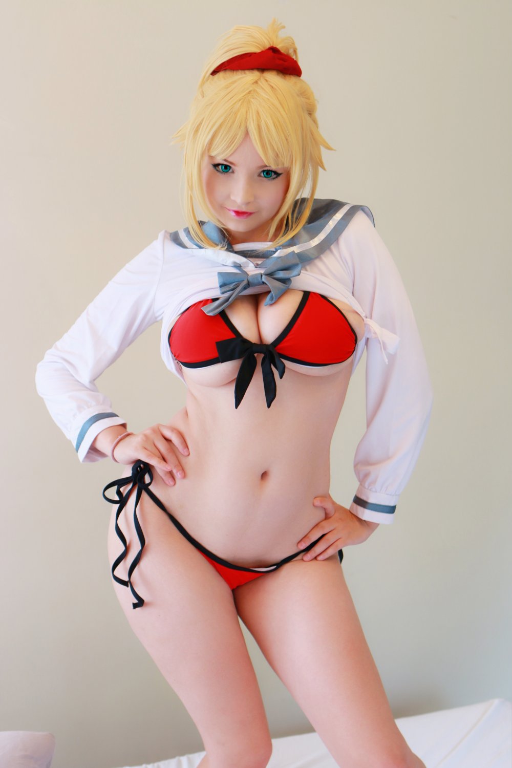 Mordred Fate cosplay with blowjob and facial #PGJlZJIk