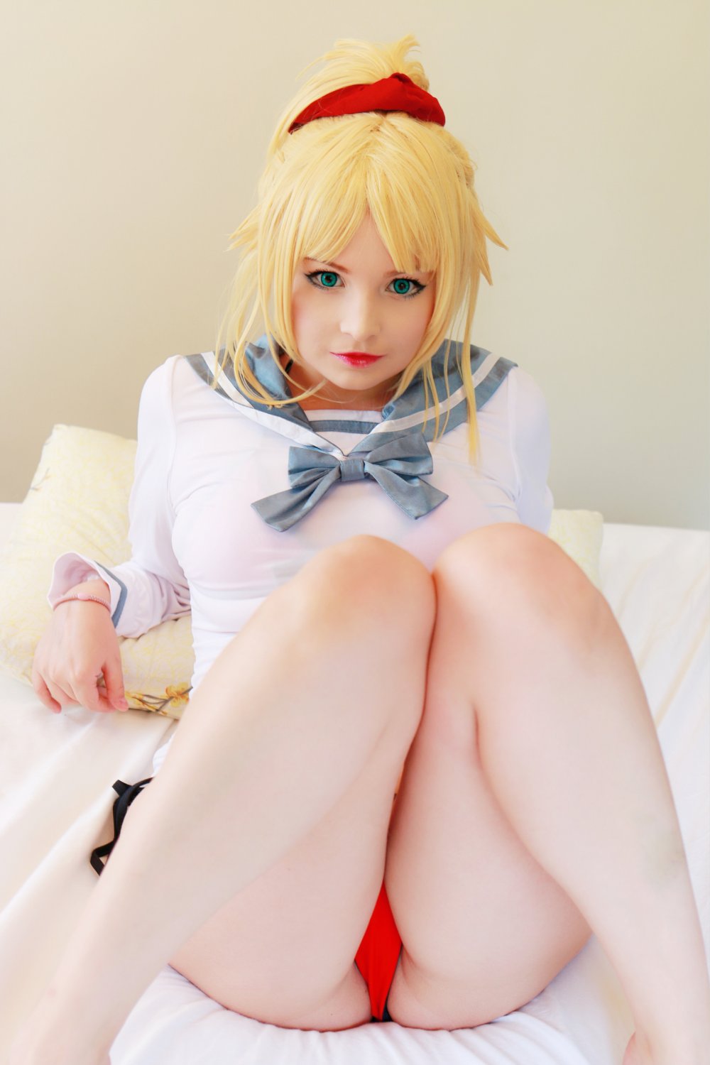 Mordred Fate cosplay with blowjob and facial #WN4MYf5A
