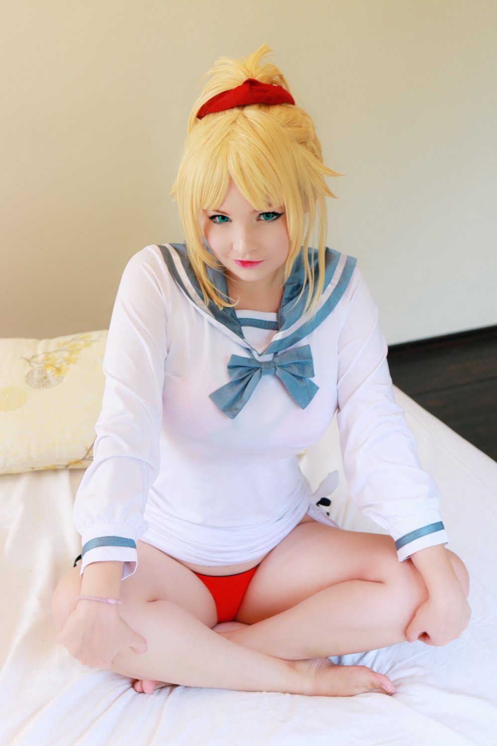 Mordred Fate cosplay with blowjob and facial #pPQS59Ny