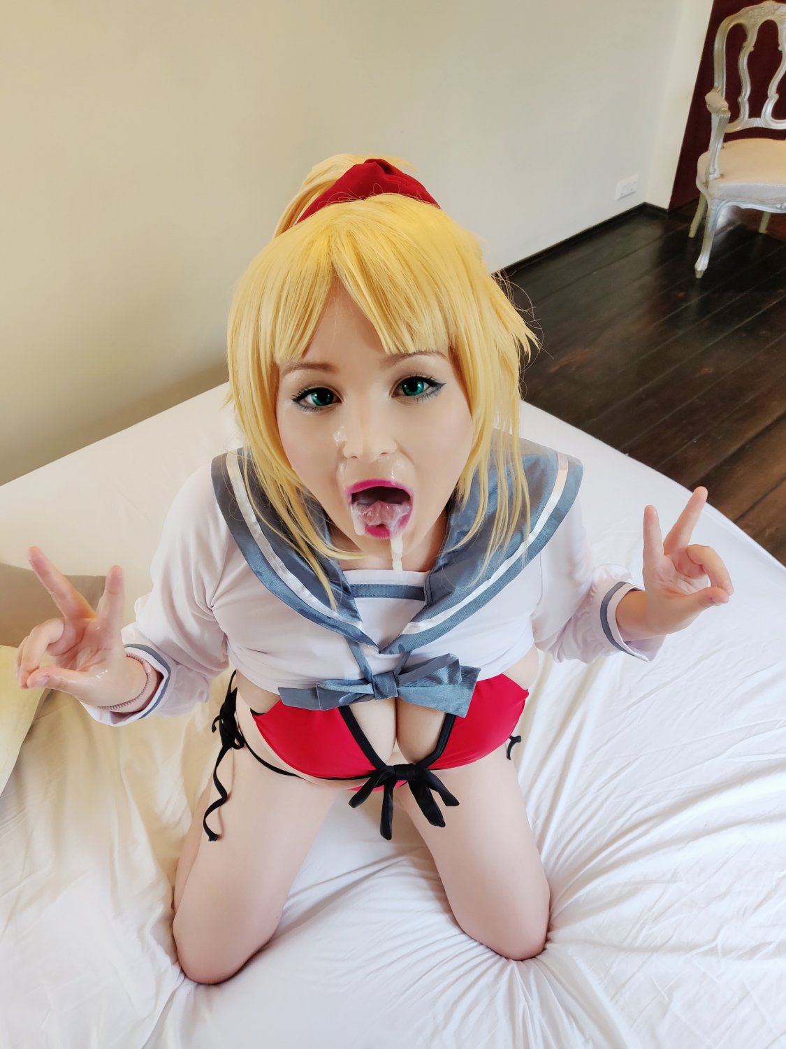 Mordred Fate cosplay with blowjob and facial #rmTkGtNO
