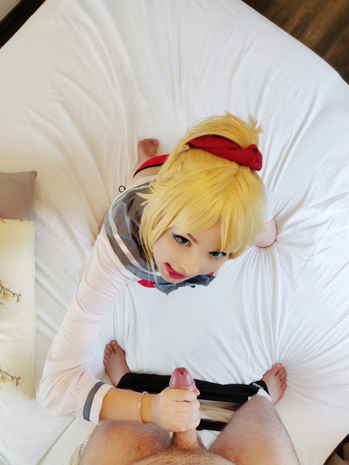 Mordred Fate cosplay with blowjob and facial #wXhPizqv